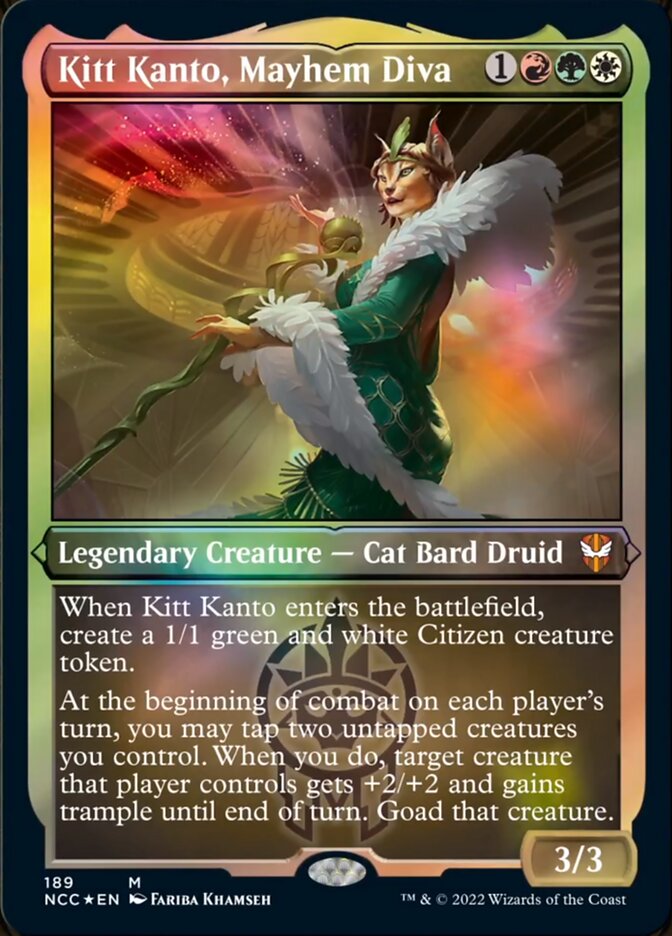 kitt kanto mtg commander deck Kitt Kanto, Mayhem Diva (Display Commander) [Streets of New Capenna Co