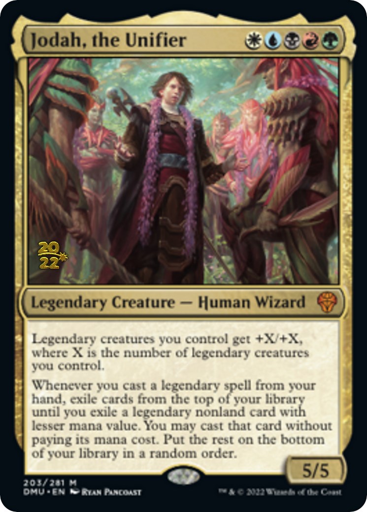 mtg dominaria united best cards Legend's Legacy Commander Deck Magic Precon Ventura Games Distribute three +1/+1 counters among up to three target creatures Jodah, the Unifier [Dominaria United