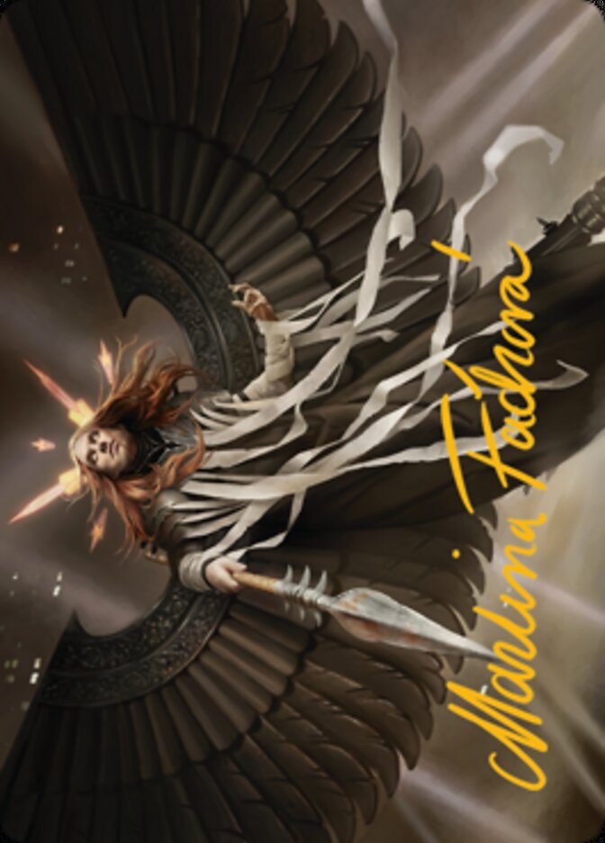 Angel of Suffering Art Card (Gold-Stamped Signature) [Streets of New C Angel of Suffering Art Card (Gold-Stamped Signature) [Streets of New C