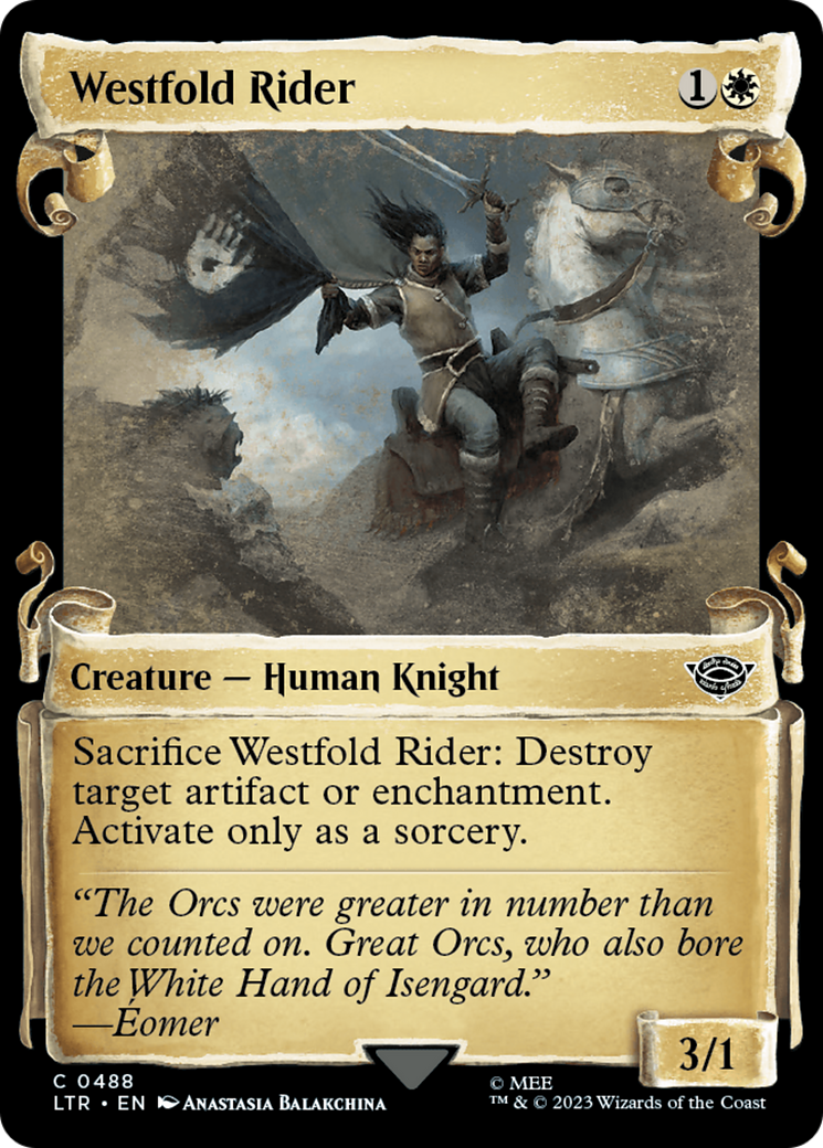 mtg eomer card Westfold Rider [The Lord of the Rings: Tales of Middle-Earth Showcase