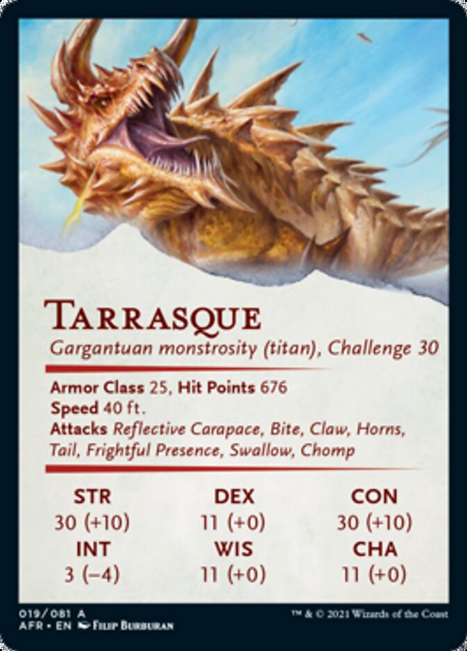 Tarrasque Art Card [Dungeons & Dragons: Adventures in the Forgotten Re