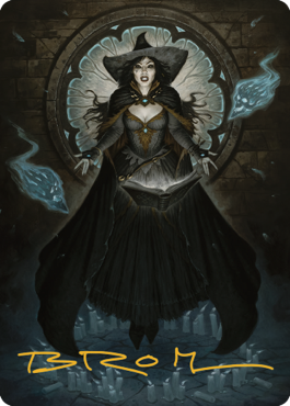 Tasha, the Witch Queen Art Card (76) (Gold-Stamped Signature) [Command Tasha, the Witch Queen Art Card (76) (Gold-Stamped Signature) [Command