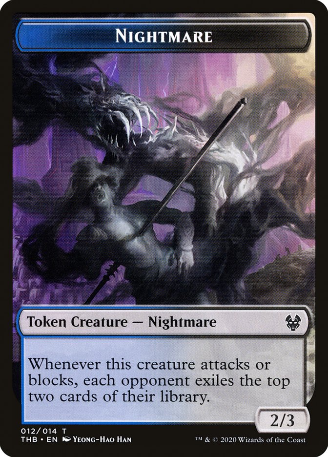 Human Soldier // Nightmare Double-Sided Token [Theros Beyond Death Tokens]