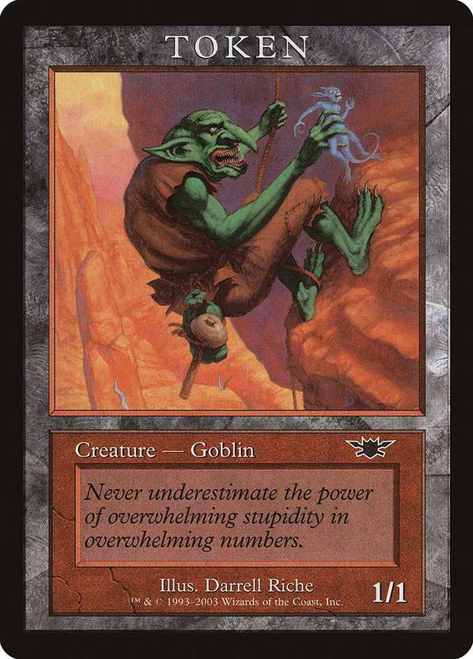 mtg goblin token cards Magic: The Gathering - Pin Pinfinity Phyrexian Goblin custom token for Magic Goblin Token [Magic Player Rewards