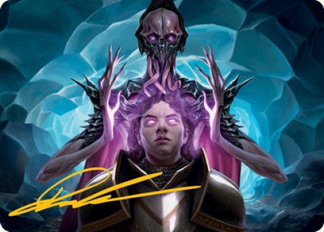 mtg gold stamped signature cards Mind Flayer Art Card (Gold-Stamped Signature) [Dungeons & Dragons: Adv