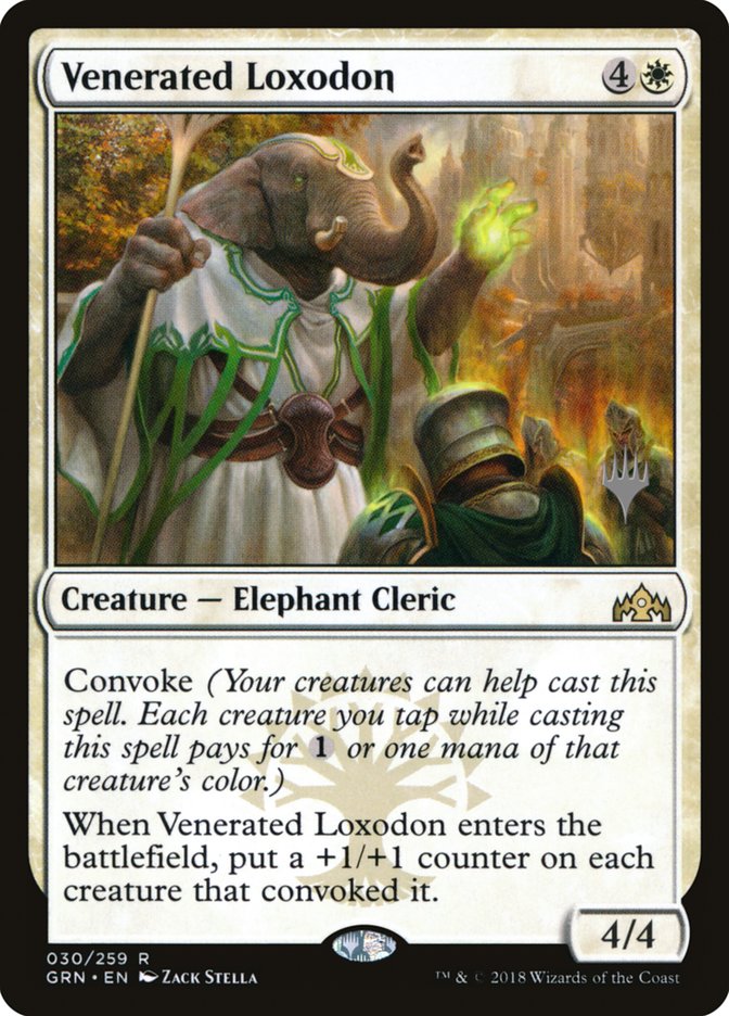 Venerated Loxodon (Promo Pack) [Guilds of Ravnica Promos]