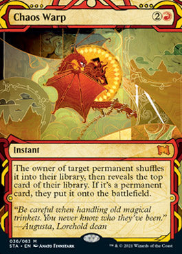 cards with warp mtg Chaos Warp (Foil Etched) [Strixhaven: School of Mages Mystical Archive