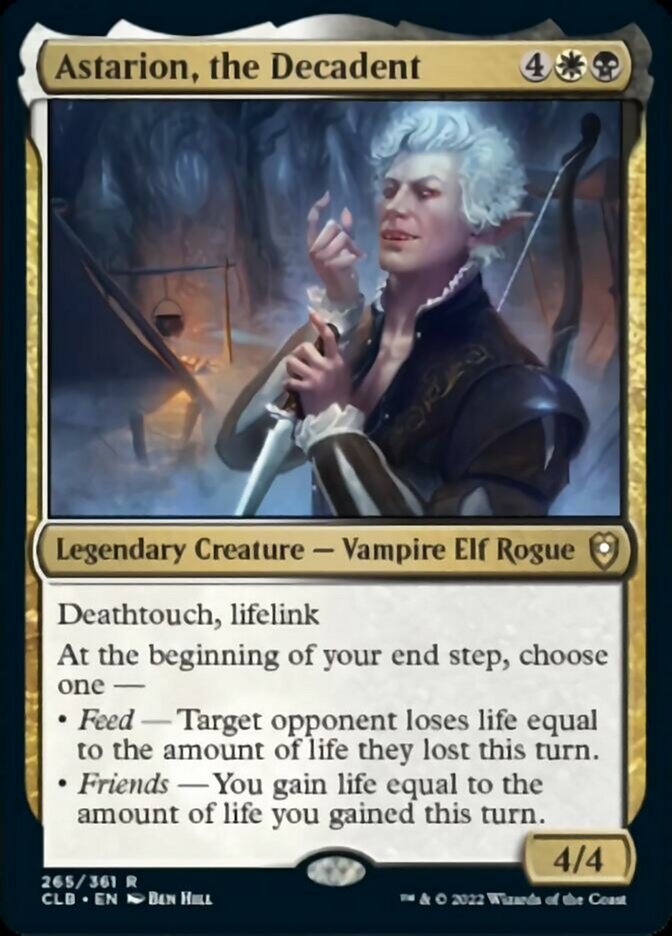 battle for baldur's gate mtg cards Magic The Gathering - Commander Legends - exclusive alternate art Astarion, the Decadent [Commander Legends: