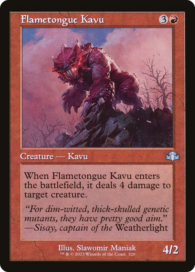 Flametongue Kavu (Retro) [Dominaria Remastered]