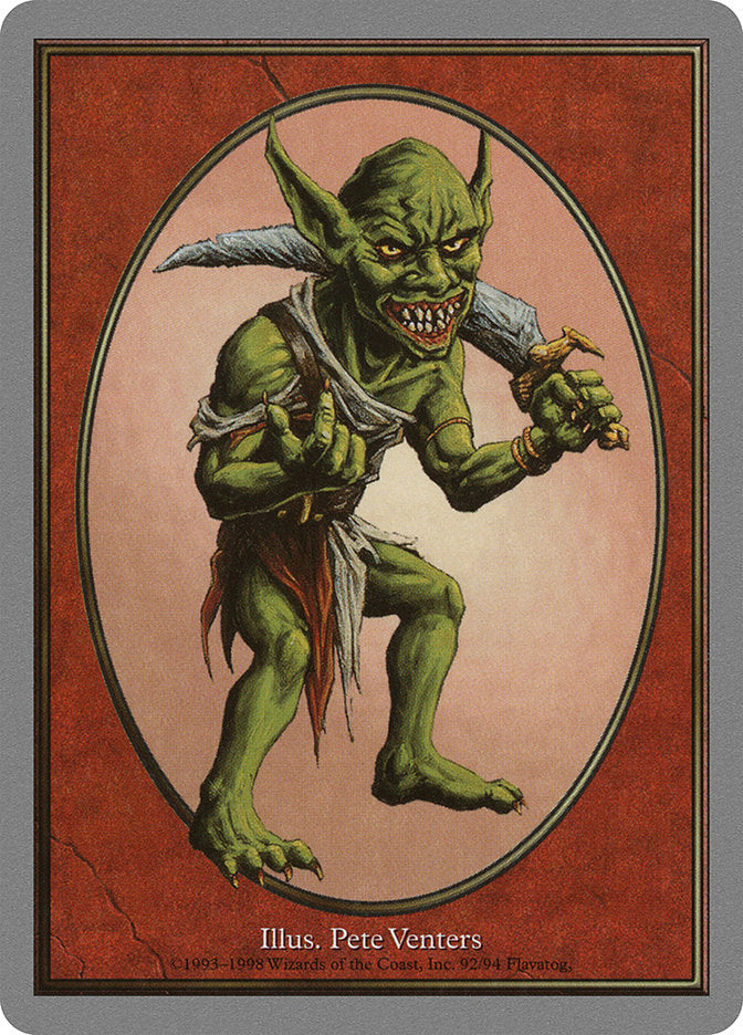 mtg goblin token cards How an unassuming Magic: The Gathering overtook one of its priciest star Phyrexian Goblin custom token for Magic Goblin Token (0009) [Ravnica Remastered