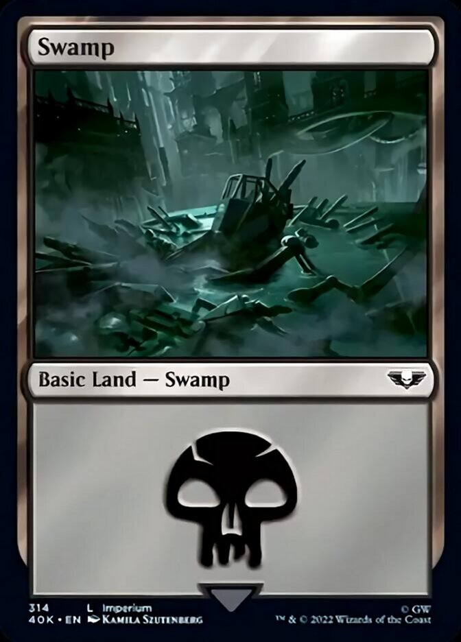 Swamp (314) (Surge Foil) [Warhammer 40,000]